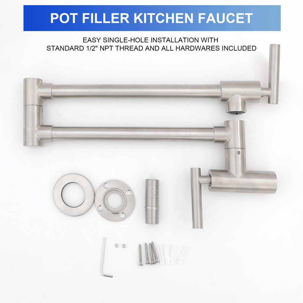 Pot Filler Faucet - Wall Mount Kitchen Sink Faucet