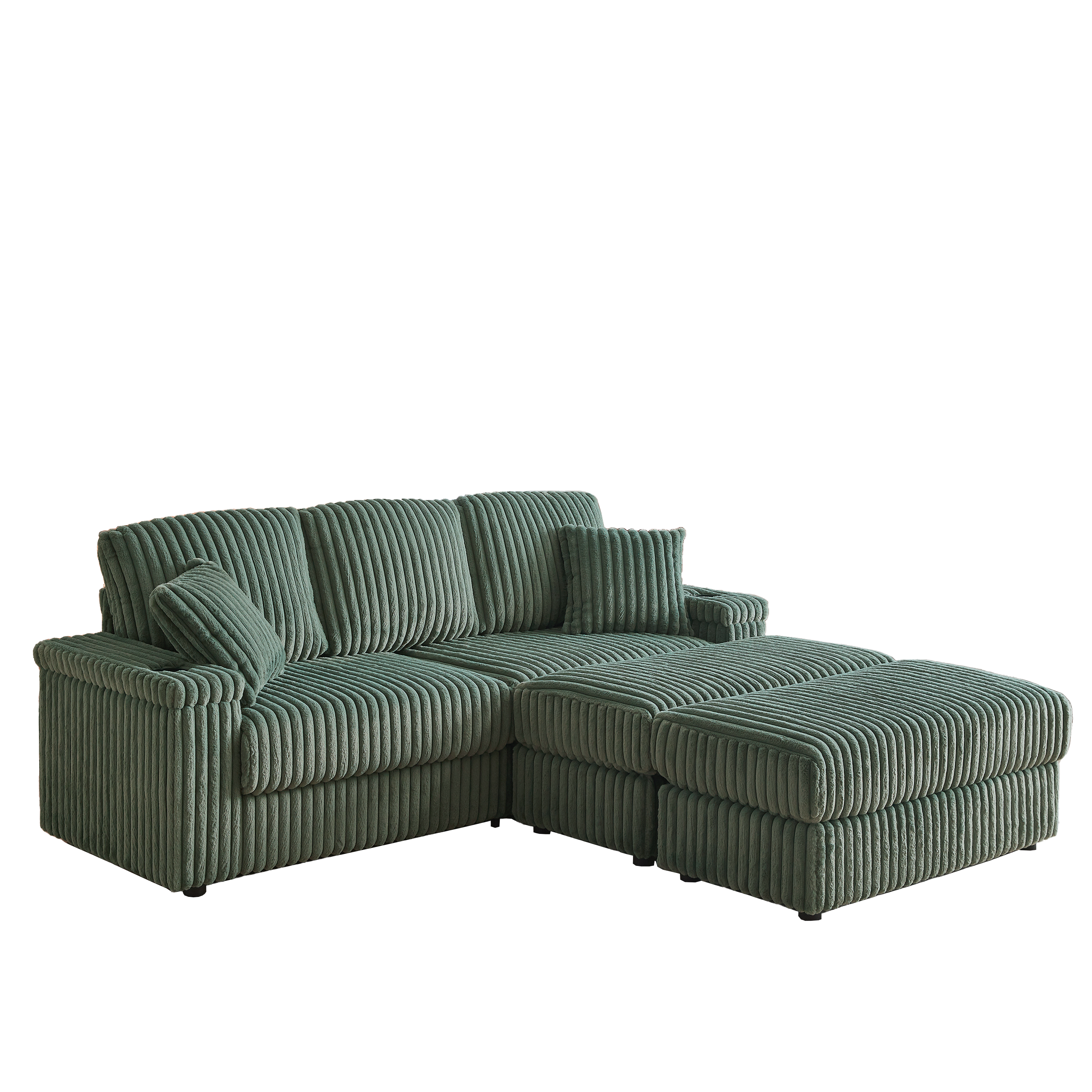 84-Inch Corduroy 3-Seater Sofa