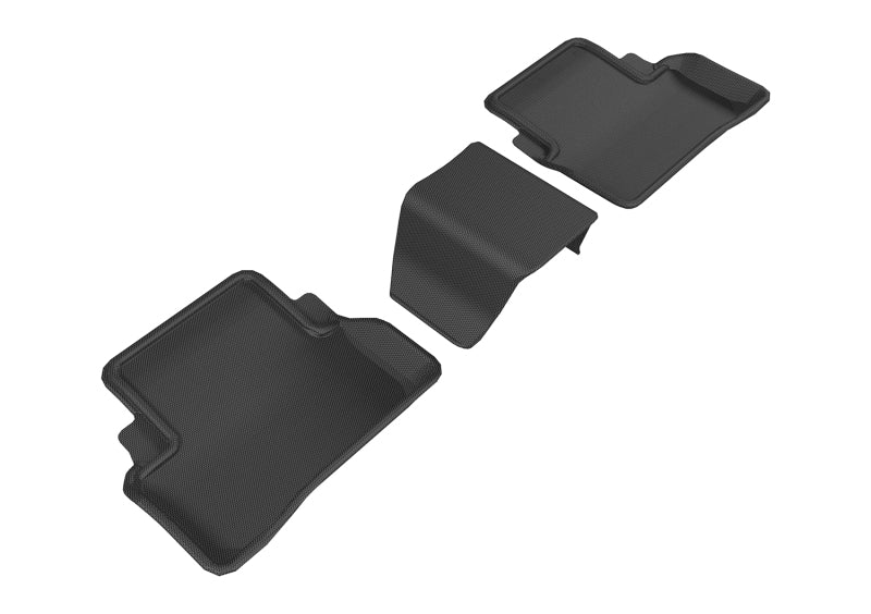 3D MAXpider 2017-2019 Mercedes-Benz E-Class Sedan W213 Kagu 2nd Row Floormats - Black L1MB08821509