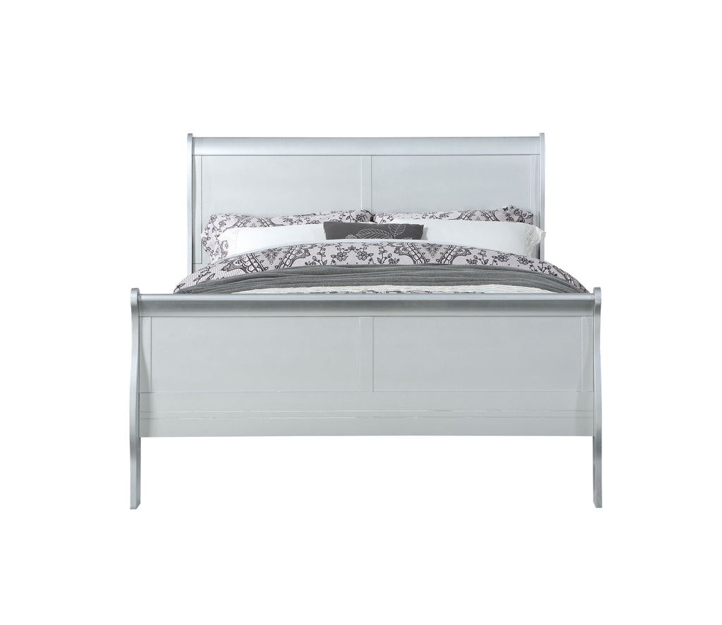 Louis Philippe Platinum Finish Twin Bed