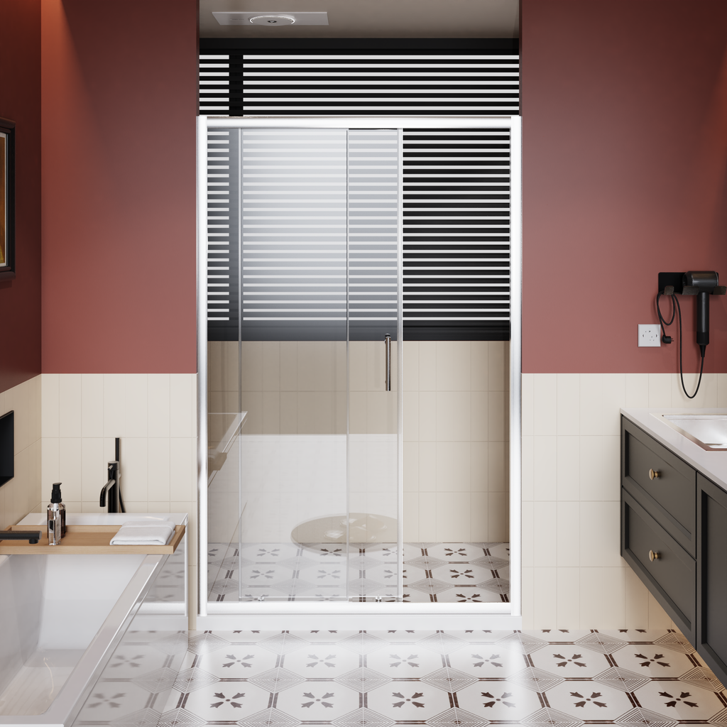 48" Wide x 72" High Single Sliding Shower Door