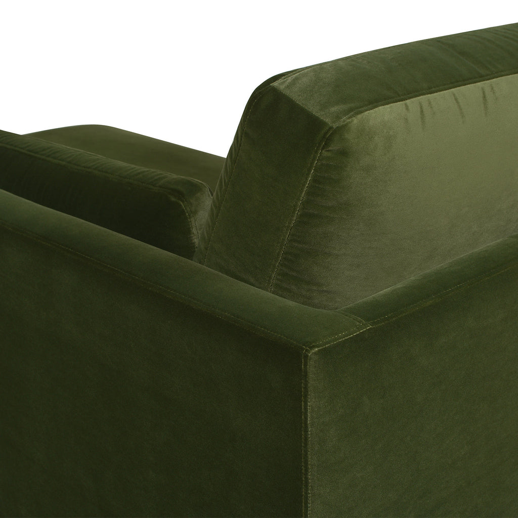 Knox 65" Modern Farmhouse Chaise Lounge Chair, Olive