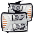 AlphaRex 07-13 Chevy 1500HD NOVA LED Proj Headlights Plank Style Chrm w/Activ Light/Seq Signal 880207 *Discontinued