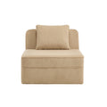 Armless Sofa W/Pillow Corduroy - Camel