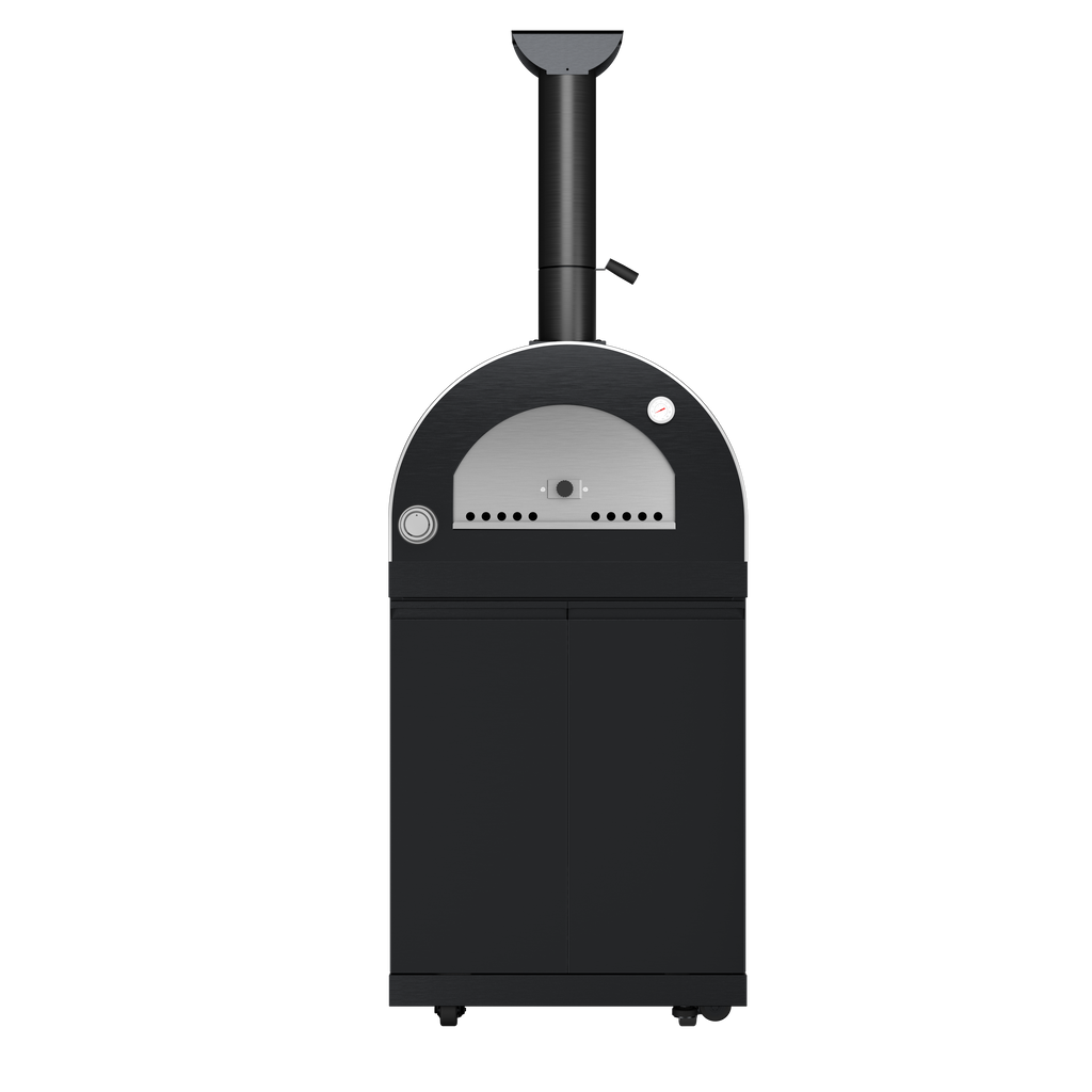 Black 128-Inch Double Stainless Steel Gas Outdoor Kitchen