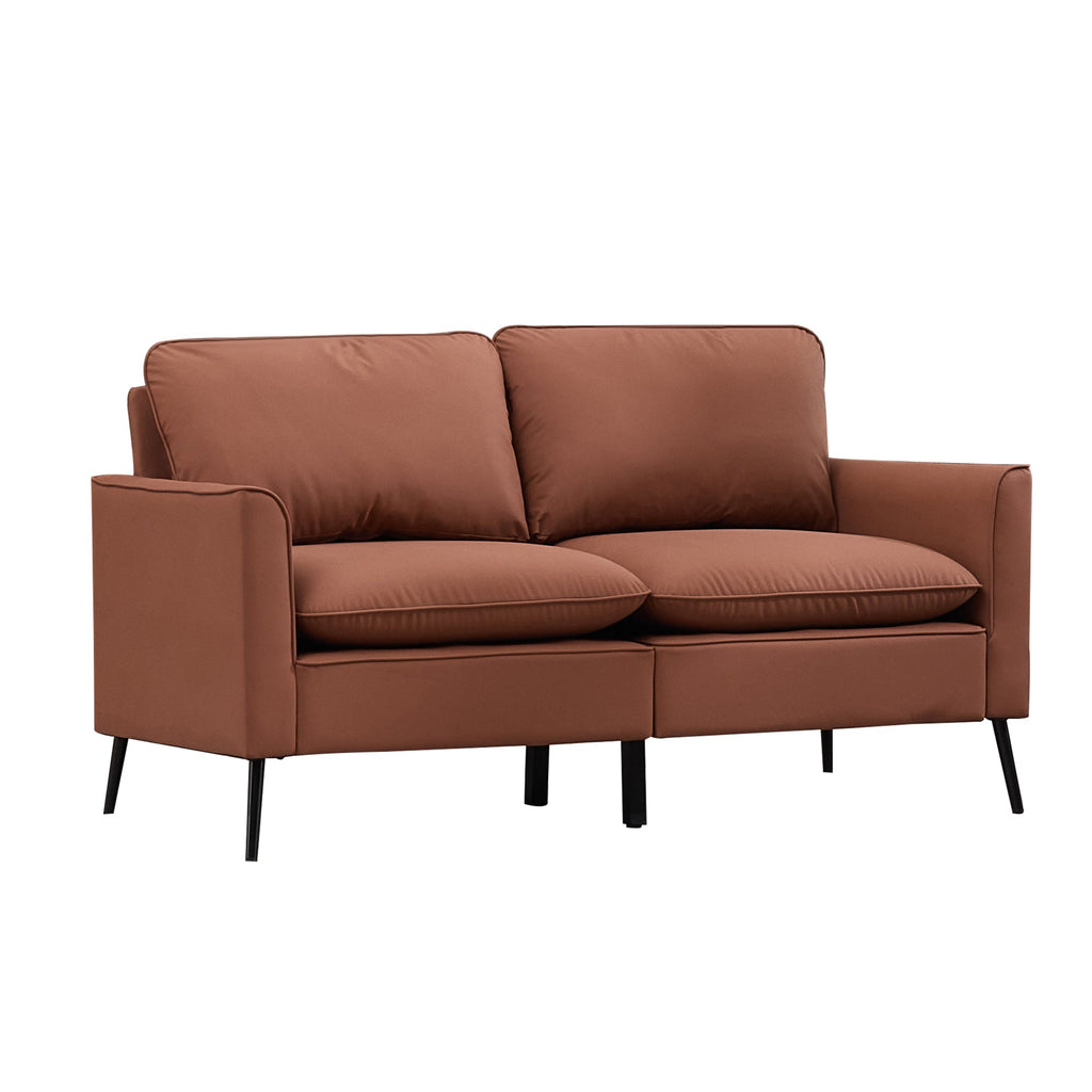 TS Cat Paw Leather Upholstered Loveseat