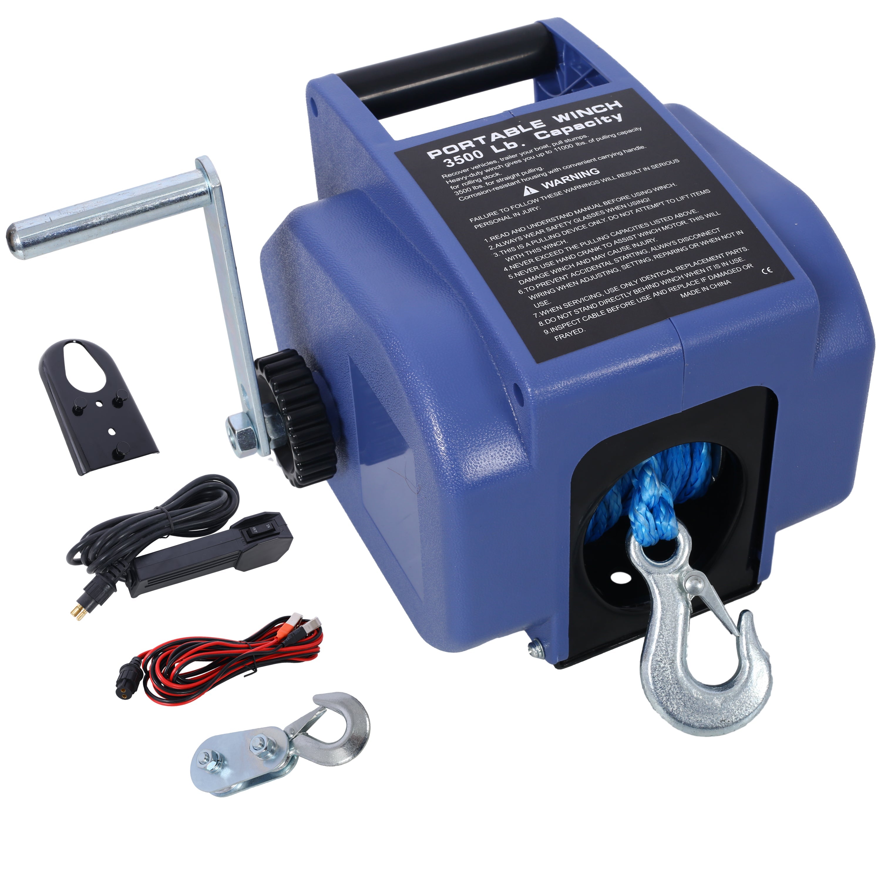 12V 3500lbs Reversible Electric Winch for Boats