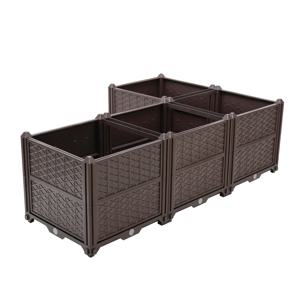 Indoor and Outdoor Rectangular Plastic Planting Box