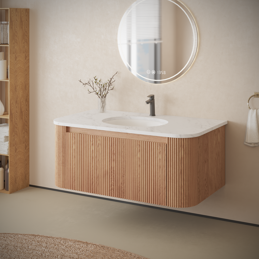 Arcora 36 Inch Wall Mounted Bathroom Vanity
