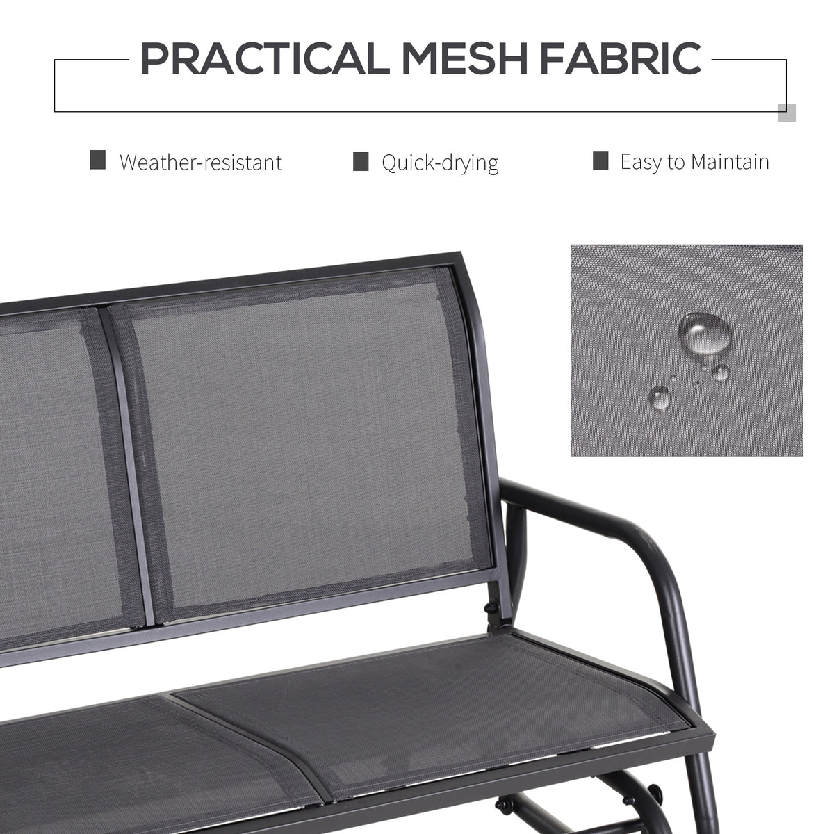 Outsunny 2-Person Outdoor Glider Bench