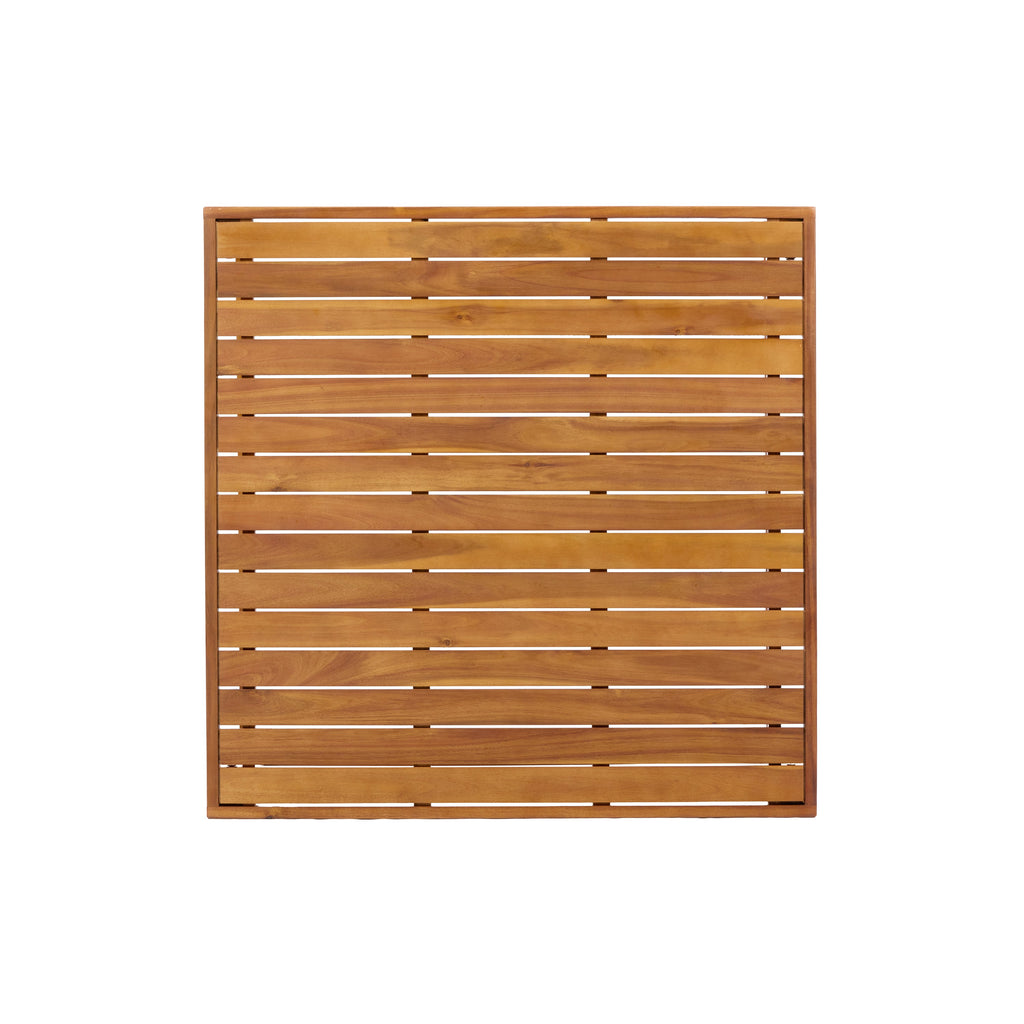 41 Inch Height Teak Finish Acacia Solid Wood Outdoor Dining Table