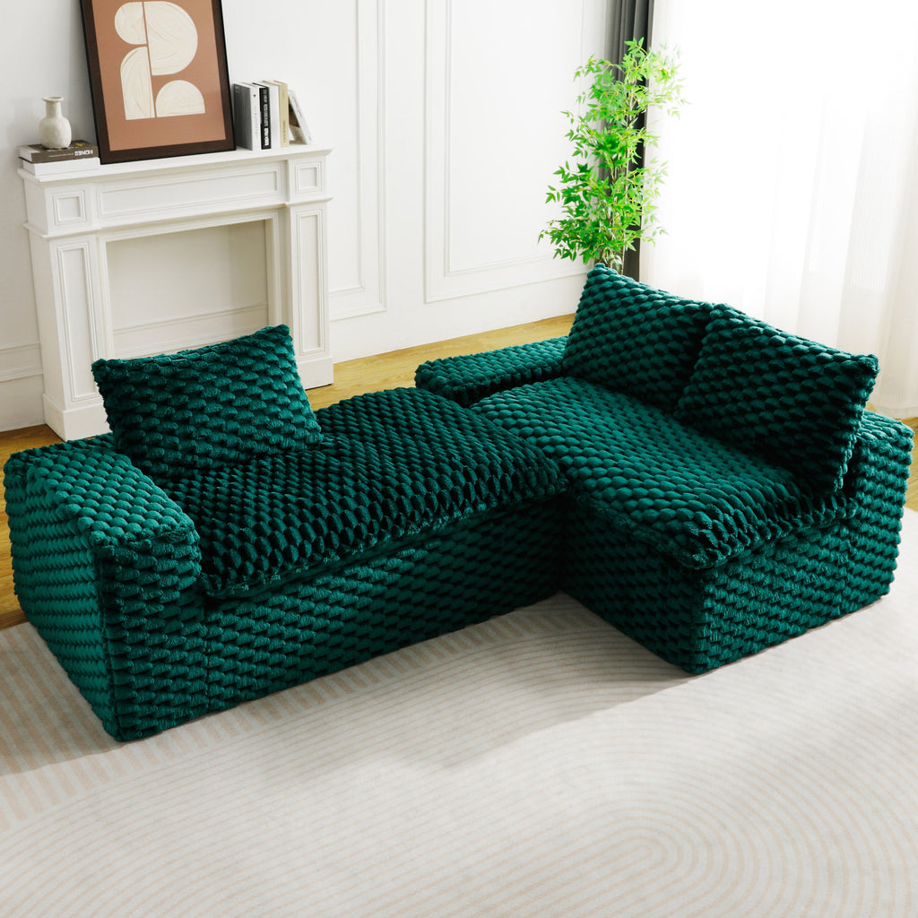 Green Turtle Velvet Versatile Sofa