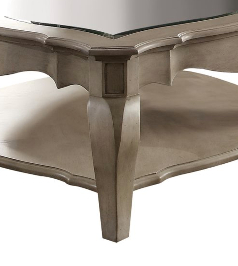 Chelmsford Clear Glass & Antique Coffee Table