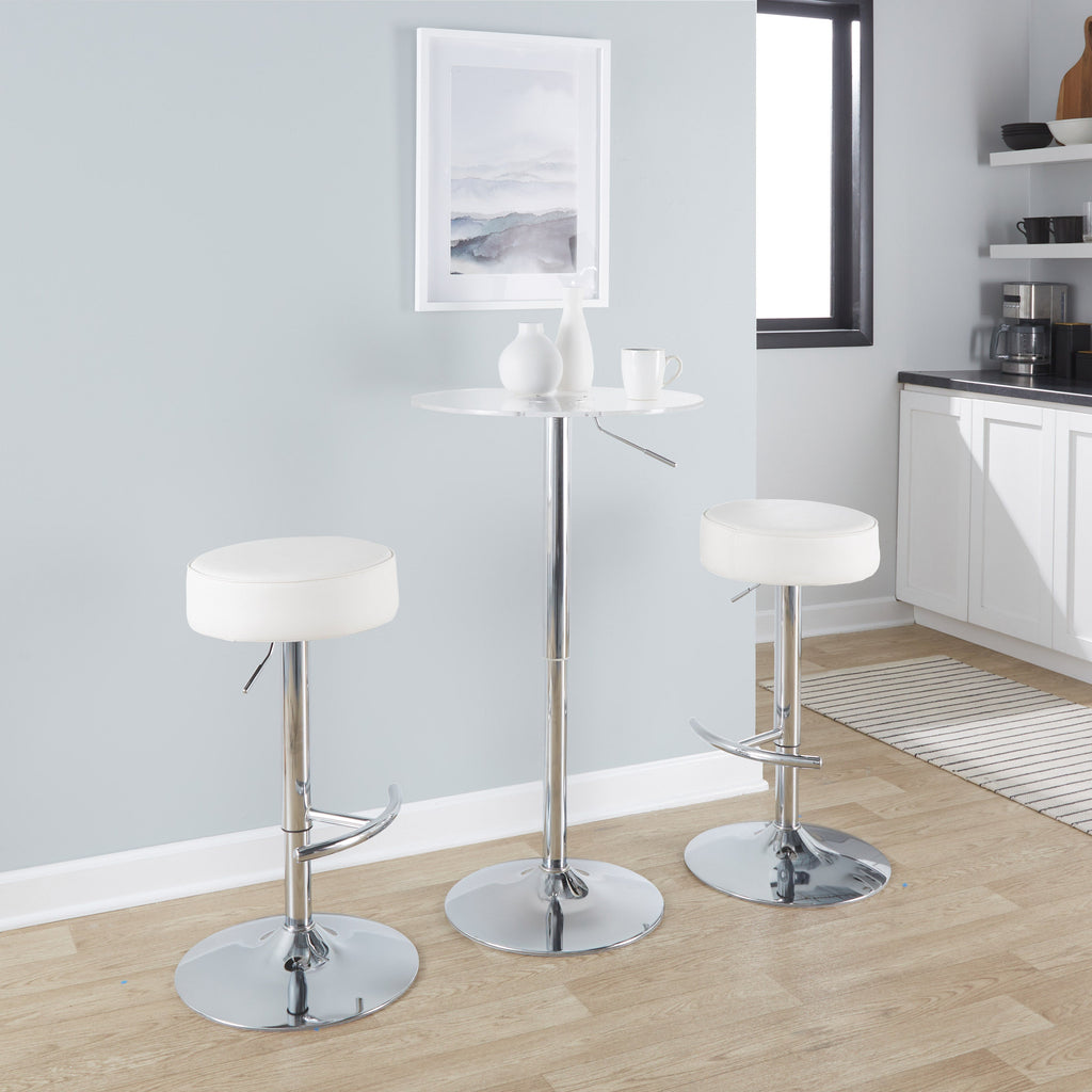 Clear Adjustable Contemporary Bar Table