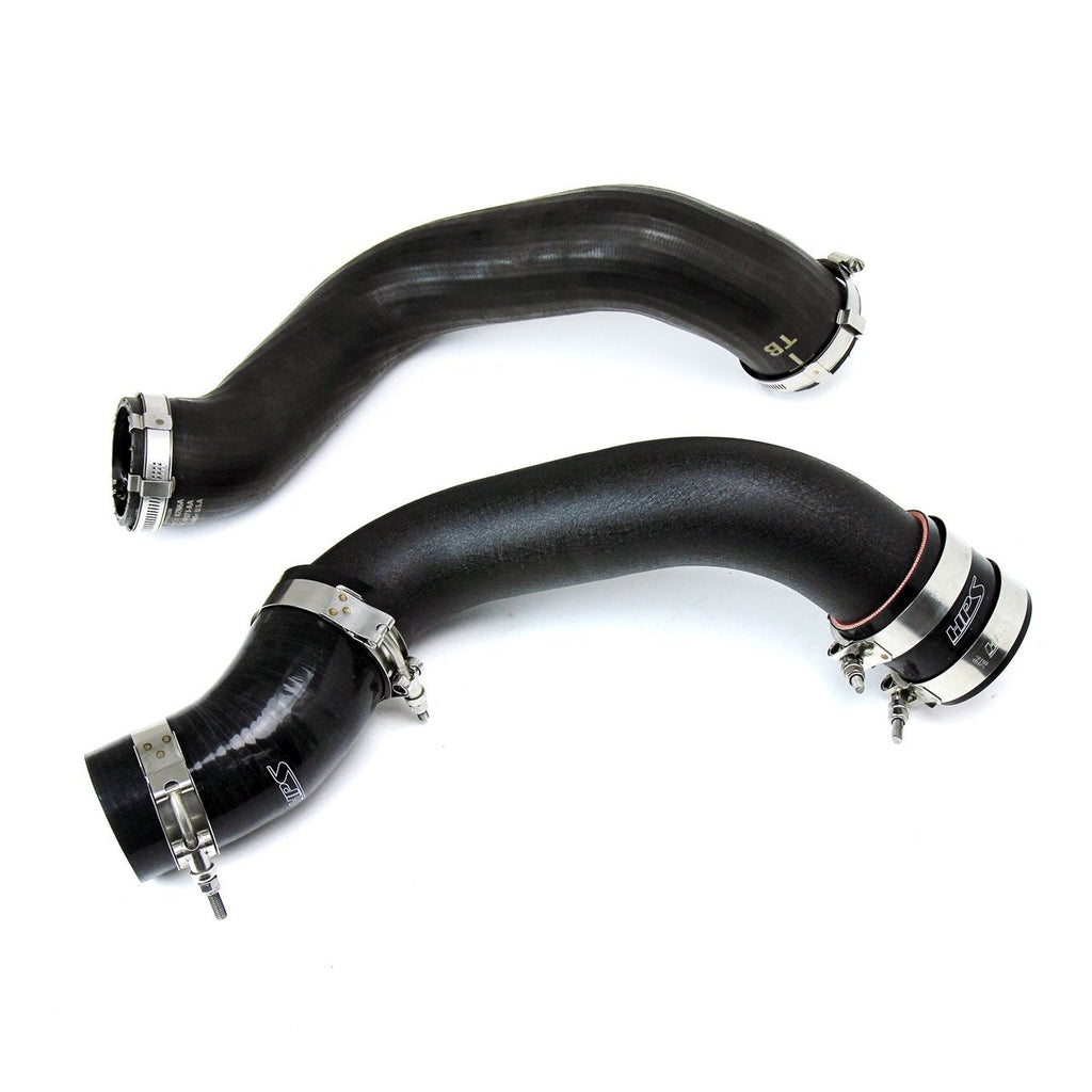 HPS Performance HPS Intercooler Hot Charge Pipe and Cold Side with Black Hoses 15-17 Ford Mustang Ecoboost 2.3L Turbo, Polish