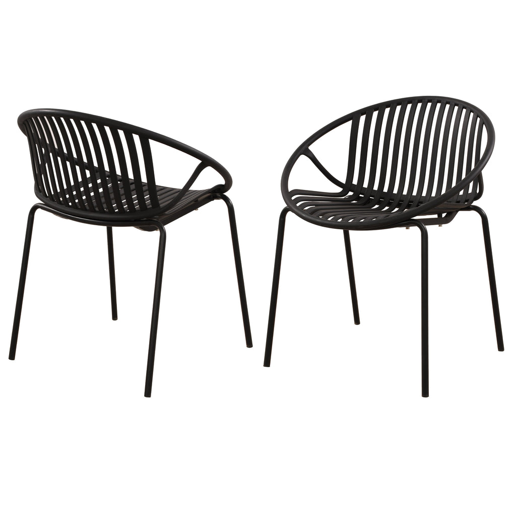 Patio Dining Chairs with Breathable Design (Set of 2)