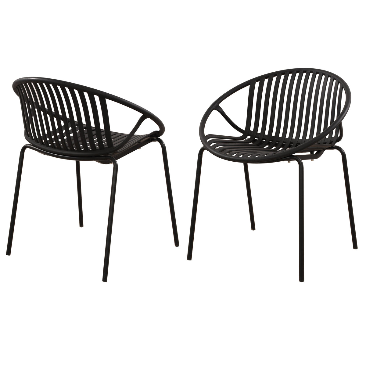 Patio Dining Chairs with Breathable Design (Set of 2)