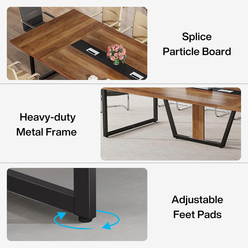 94.5" Large Conference Table for 8-10 People
