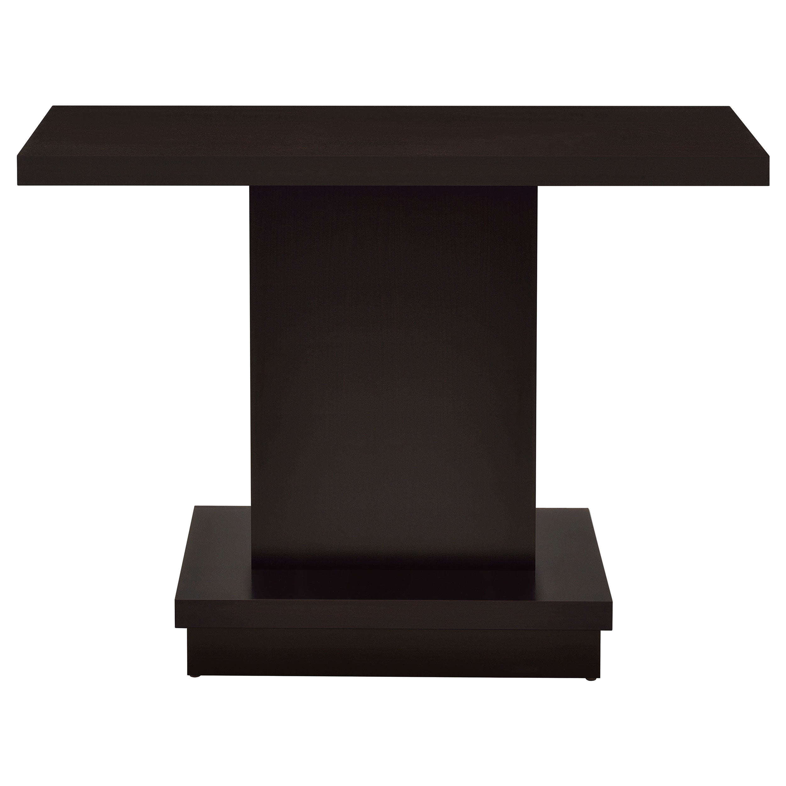 Fiona Cappuccino Engineered Wood Pedestal Console Table