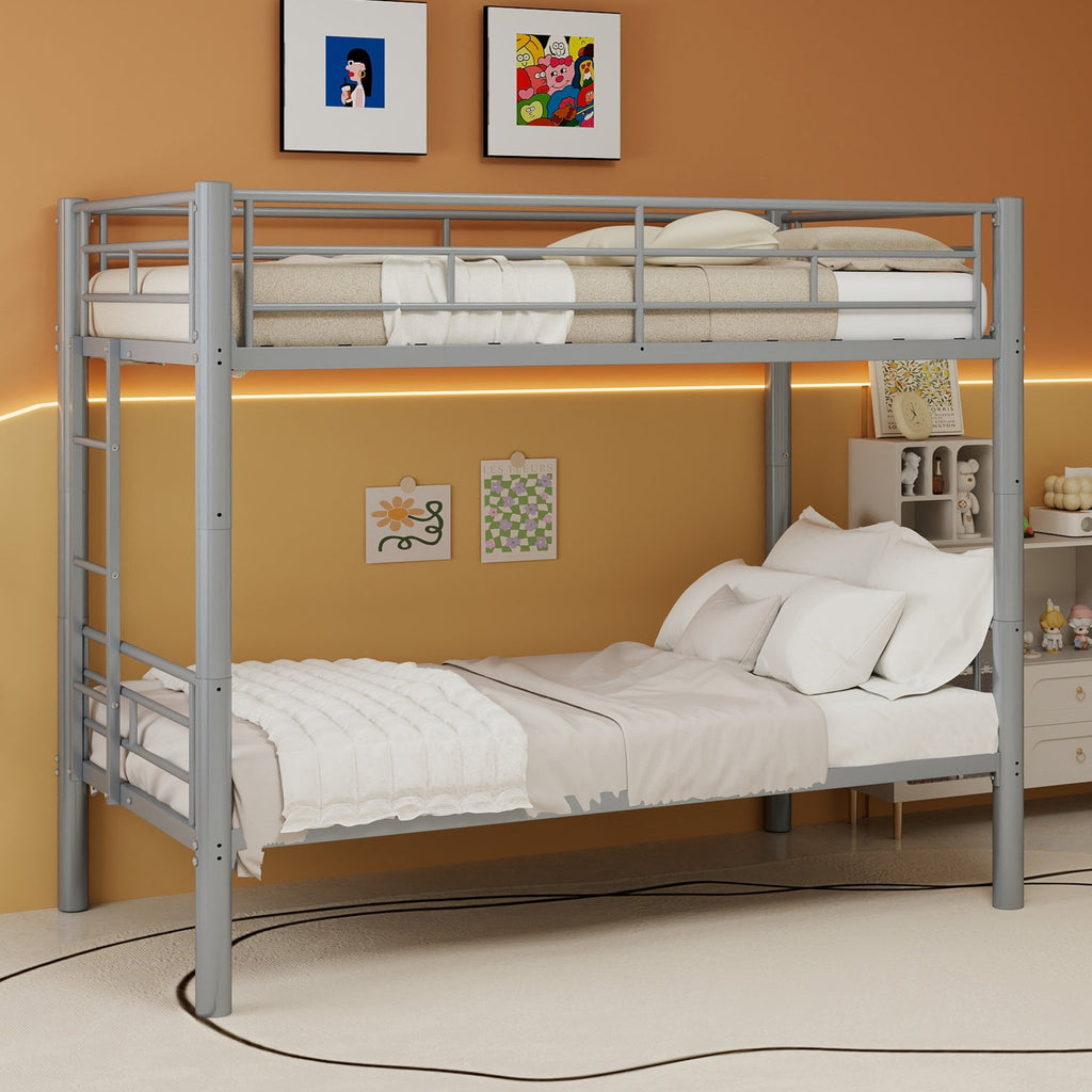 Convertible Twin Metal Bunk Bed Frame