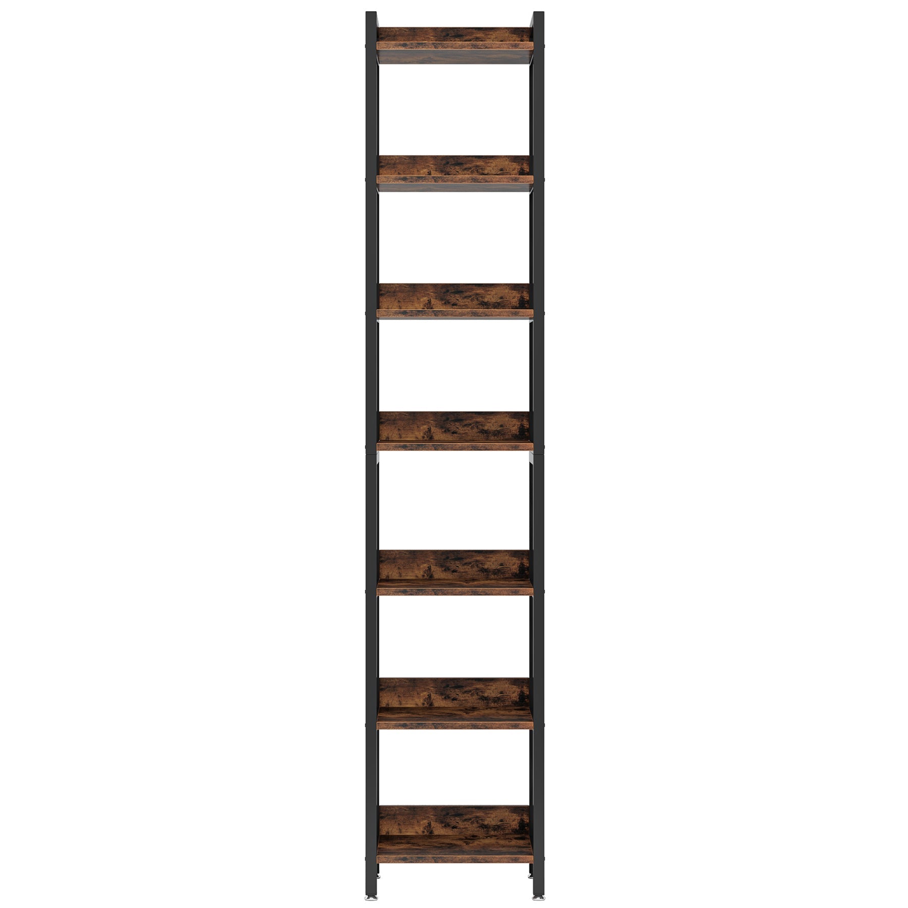 78.7" Extra Tall 7-Tier Rustic Bookshelf