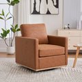 30.7"W Upholstered Square Swivel Accent Chair