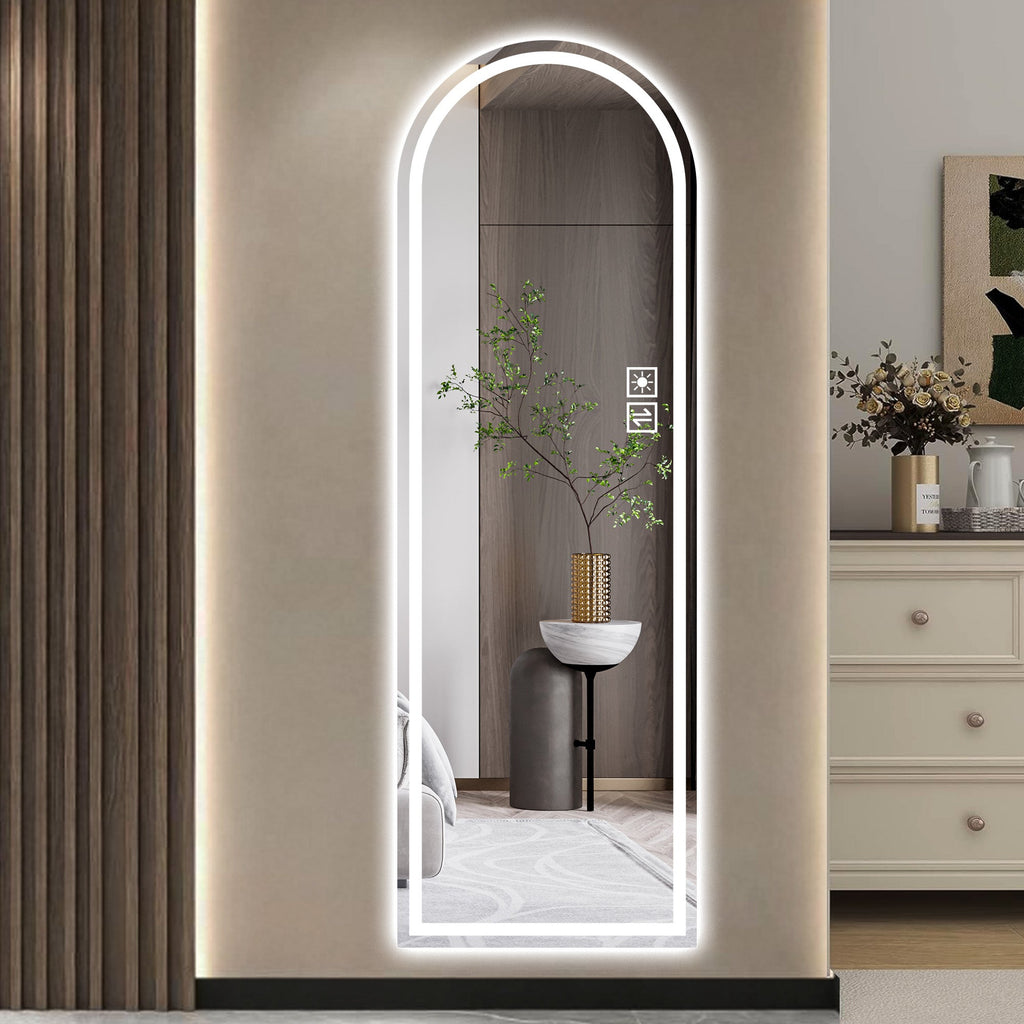 65" x 21" Arched Full Length Lighted Mirror