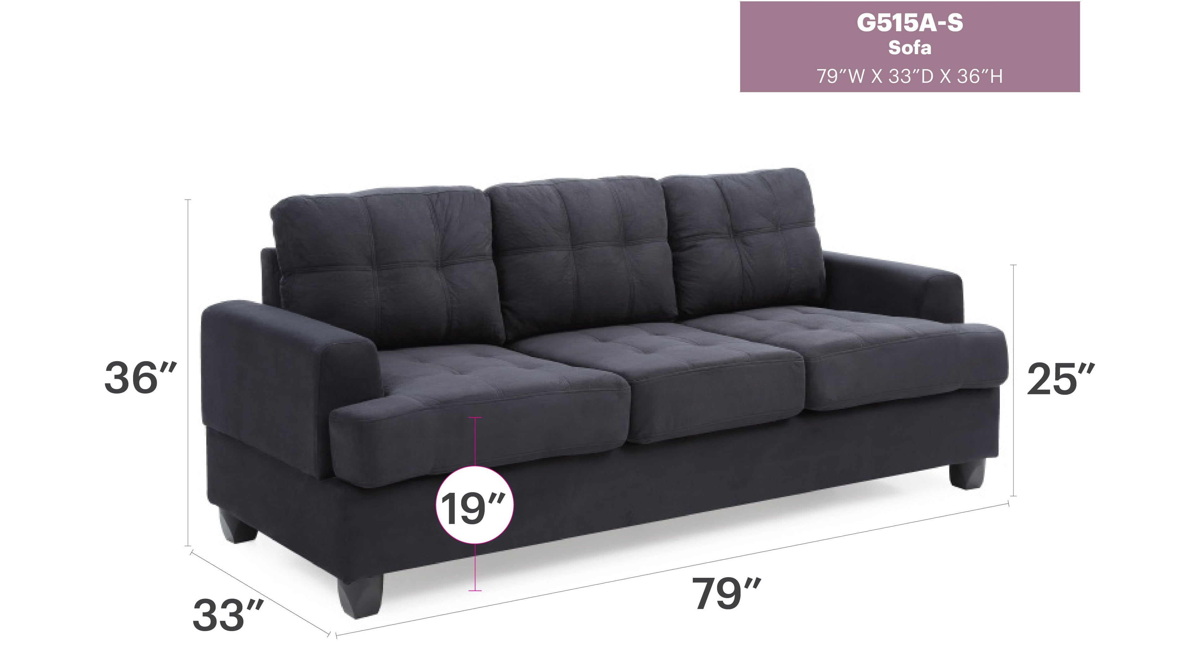 Glory Furniture Sandridge G515A-S Sofa