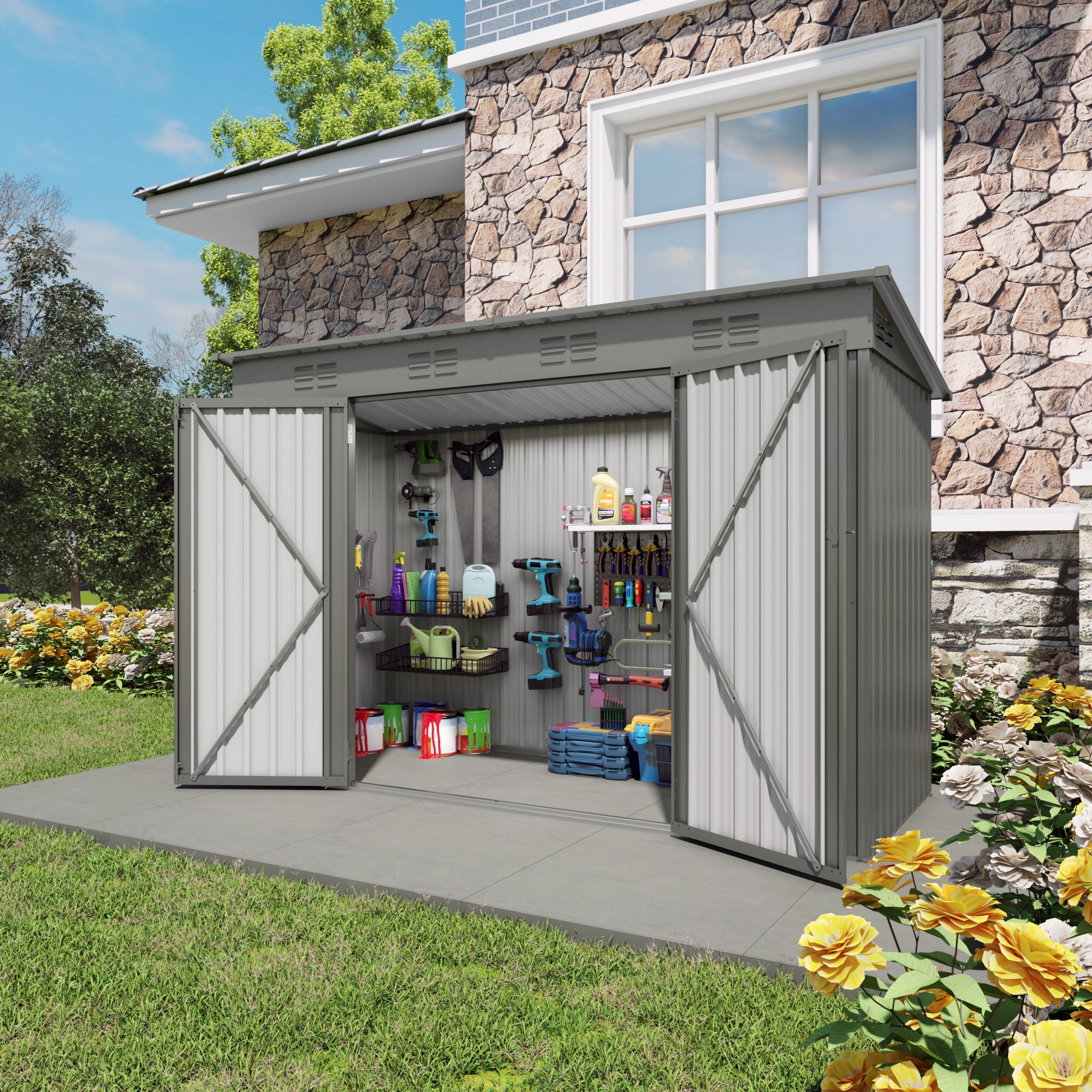 4 x 9 FT Outdoor Storage Shed
