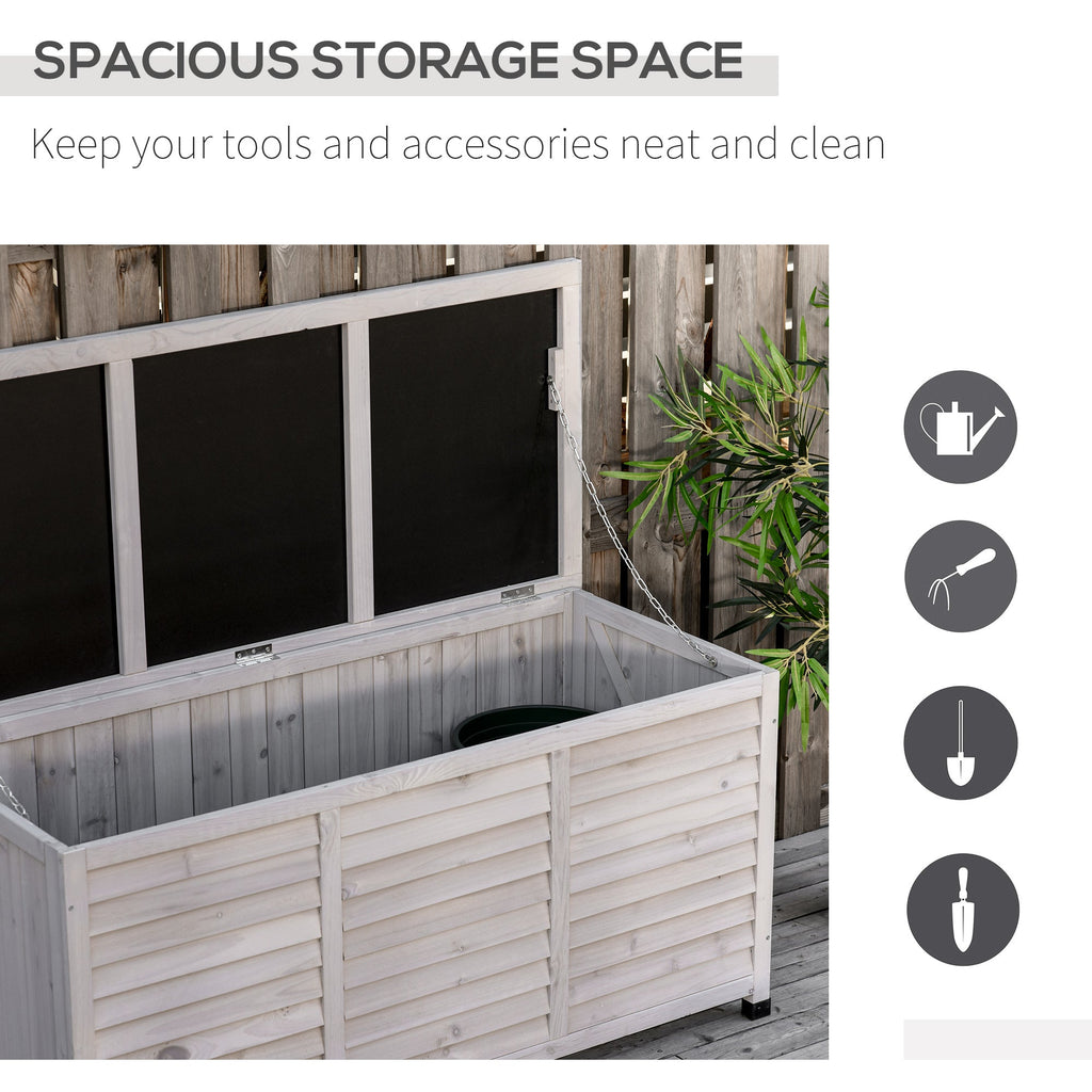 Outsunny 75 Gallon Wooden Deck Box
