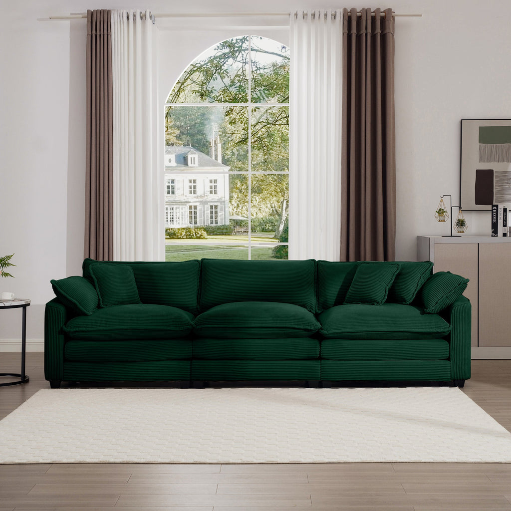 Mid-Century Modern Sectional Sofa - 3 Seater