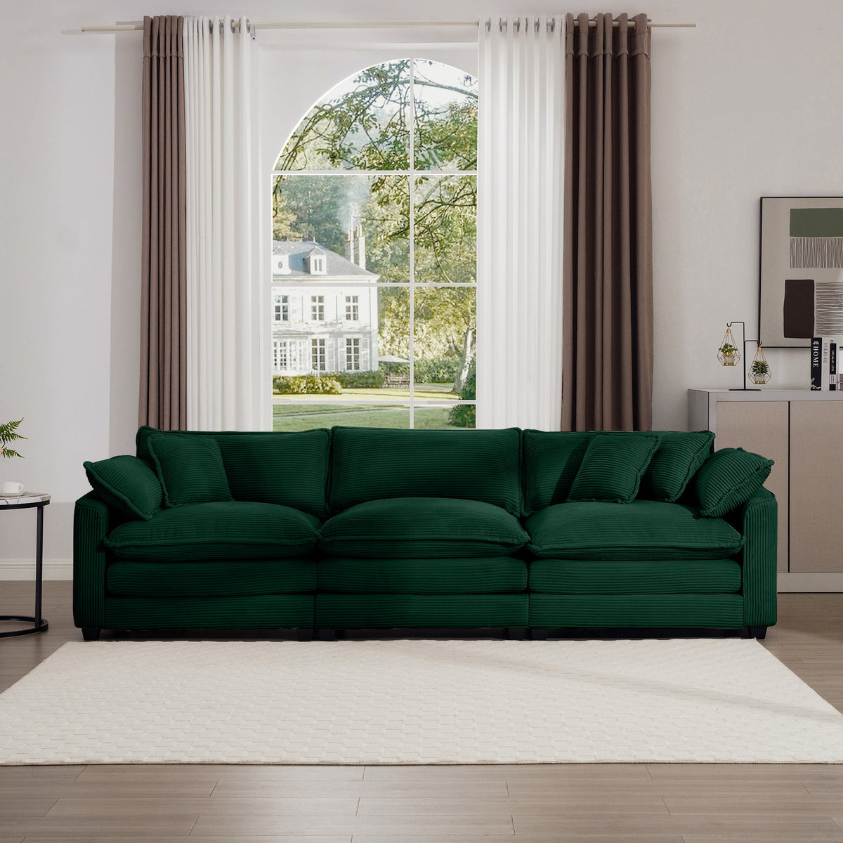 Mid-Century Modern Sectional Sofa - 3 Seater