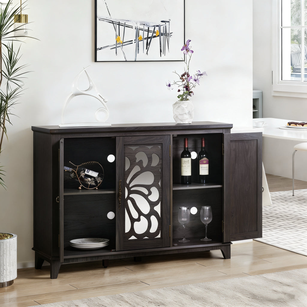 49.33" x 15.55" Spacious Size Countertop Sideboard