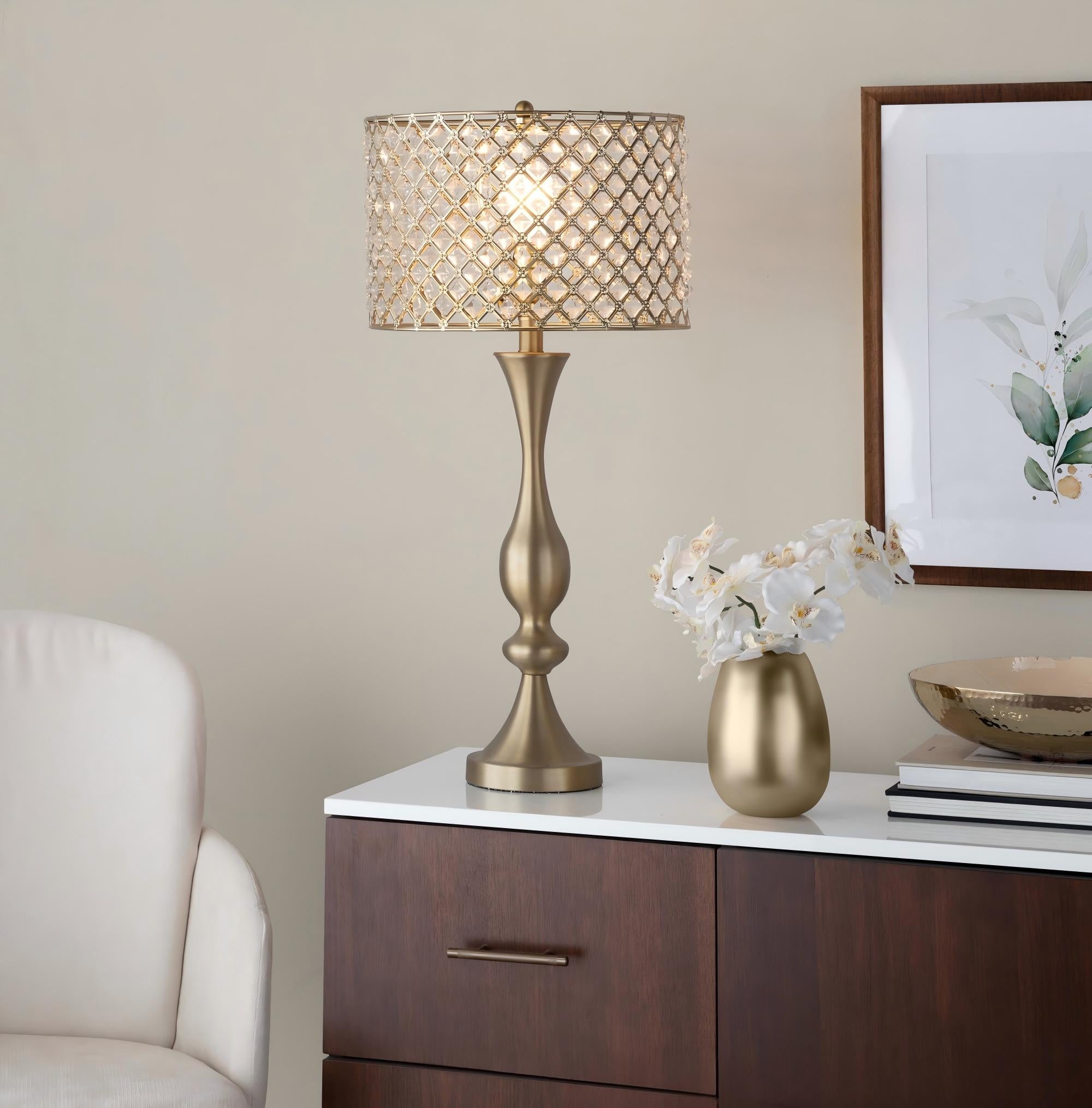 Topaz 27" Metal Table Lamp