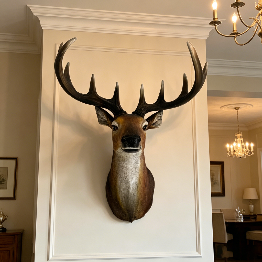 Stag Head Wall Mount - 14.57" Wide Resin Deer Bust