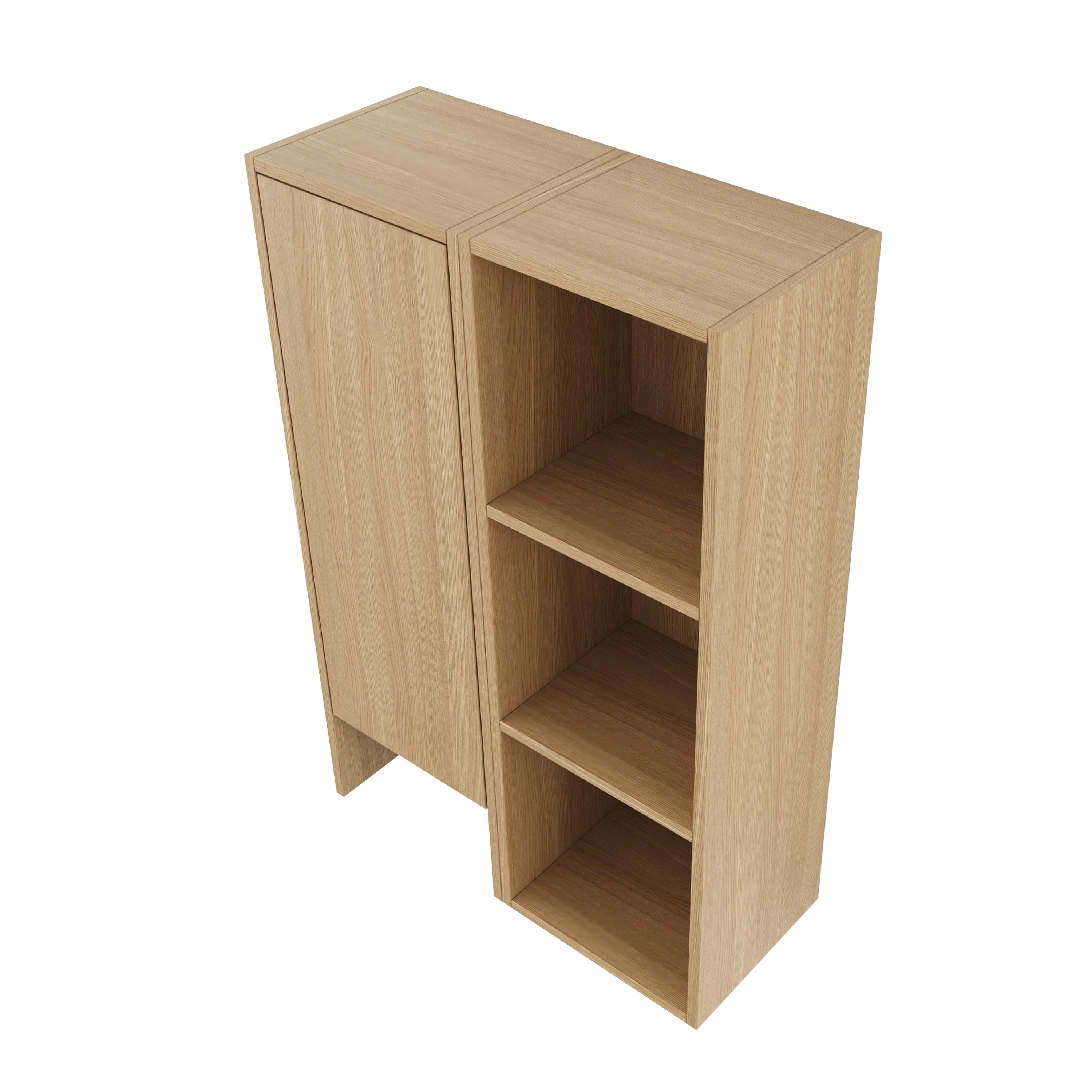24 Inch Wall-Mounted Side Cabinet and Storage Shelves