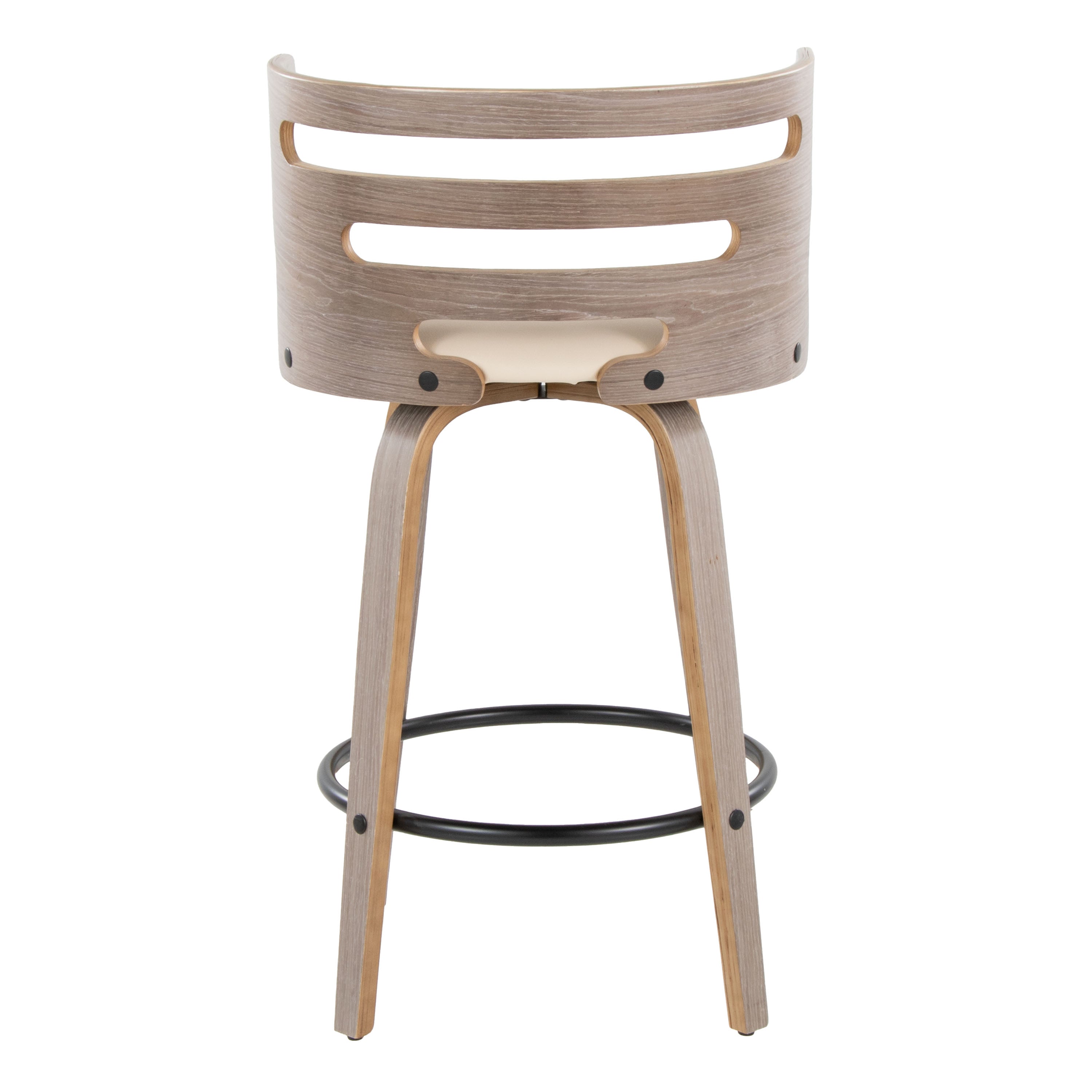 Fixed-Height Counter Stool with Swivel in Light