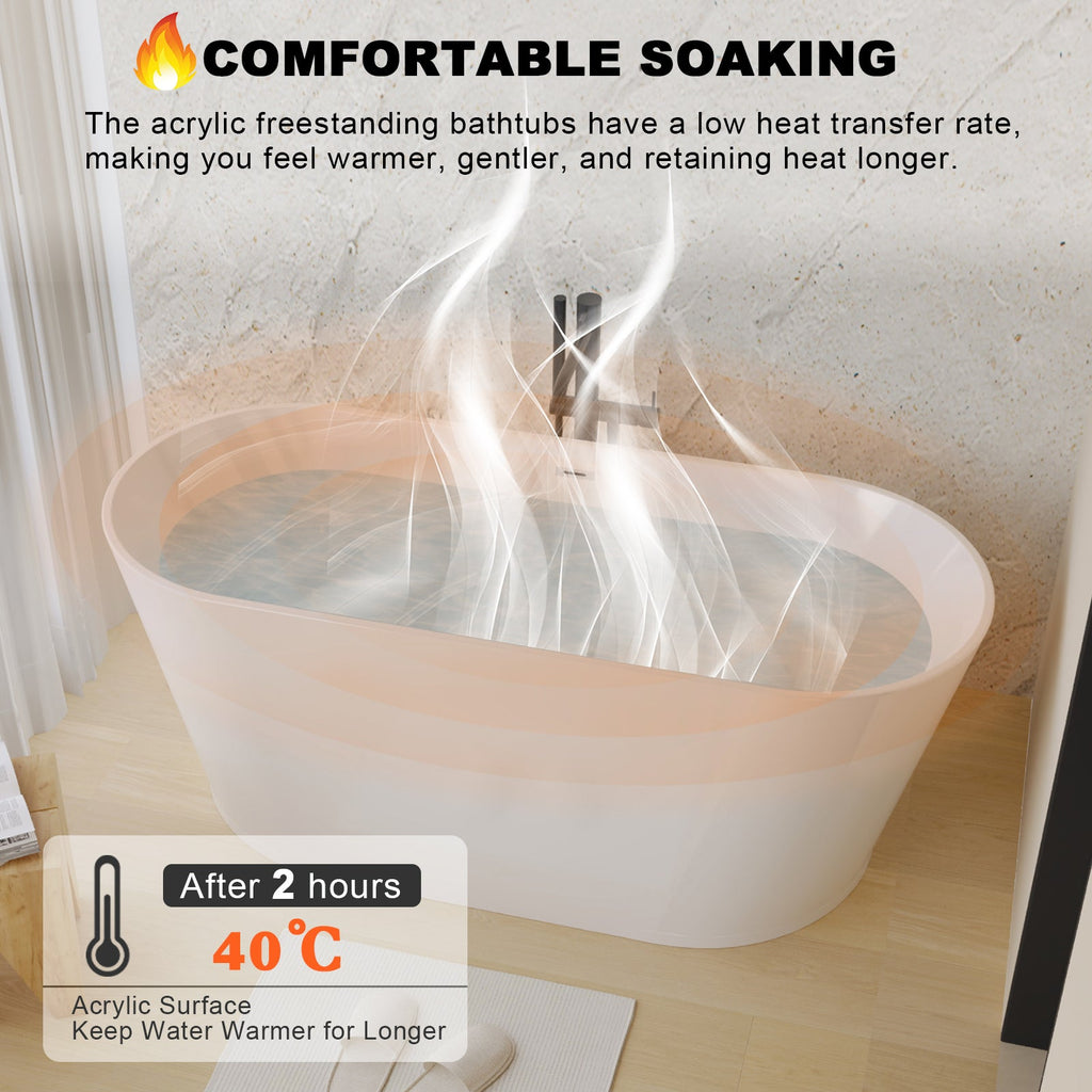 59" Acrylic Freestanding Bathtub