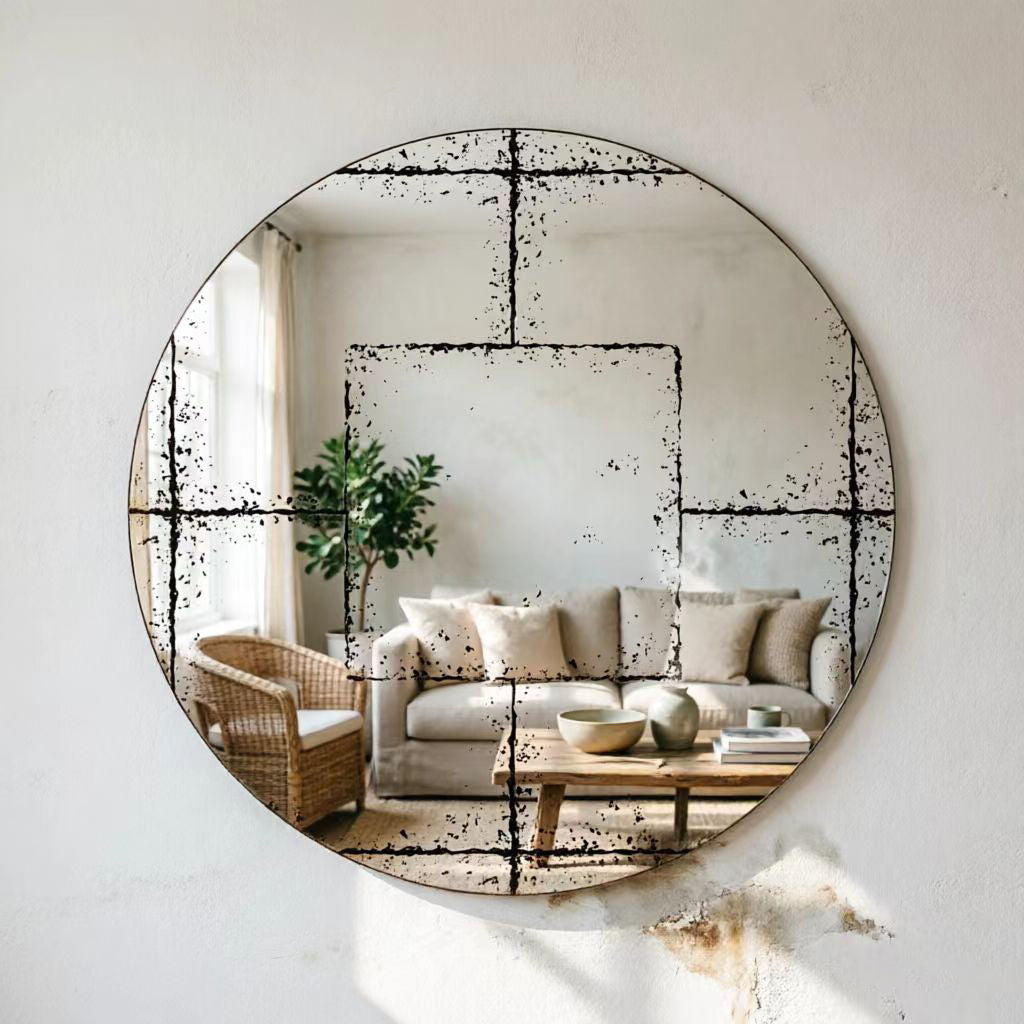 Round Wall-Mounted Mirror