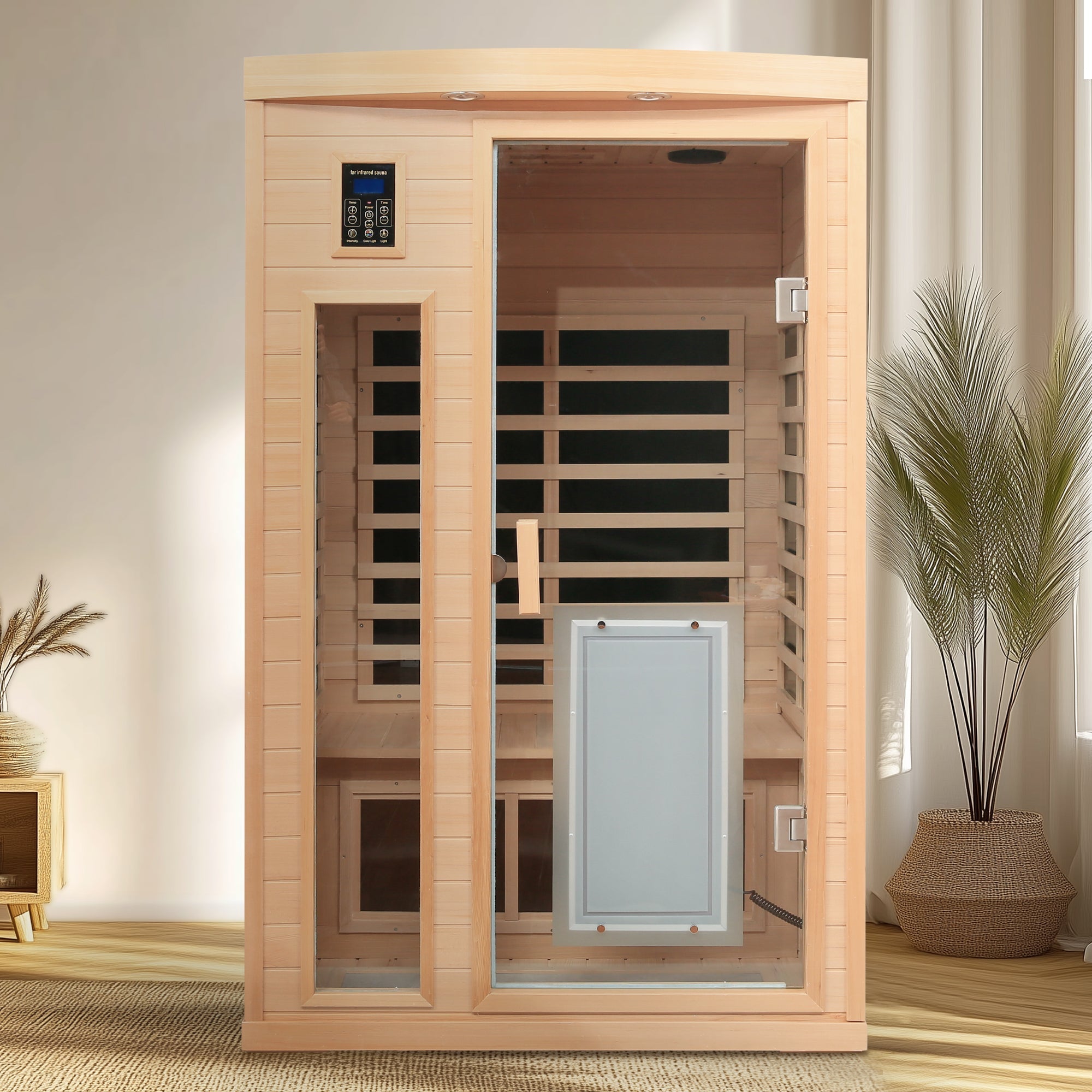 Far-Infrared Hemlock Wood Two-Person Sauna Room