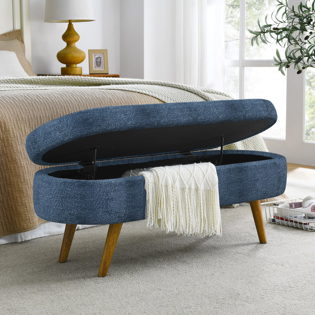 Ottoman Oval Storage Bench