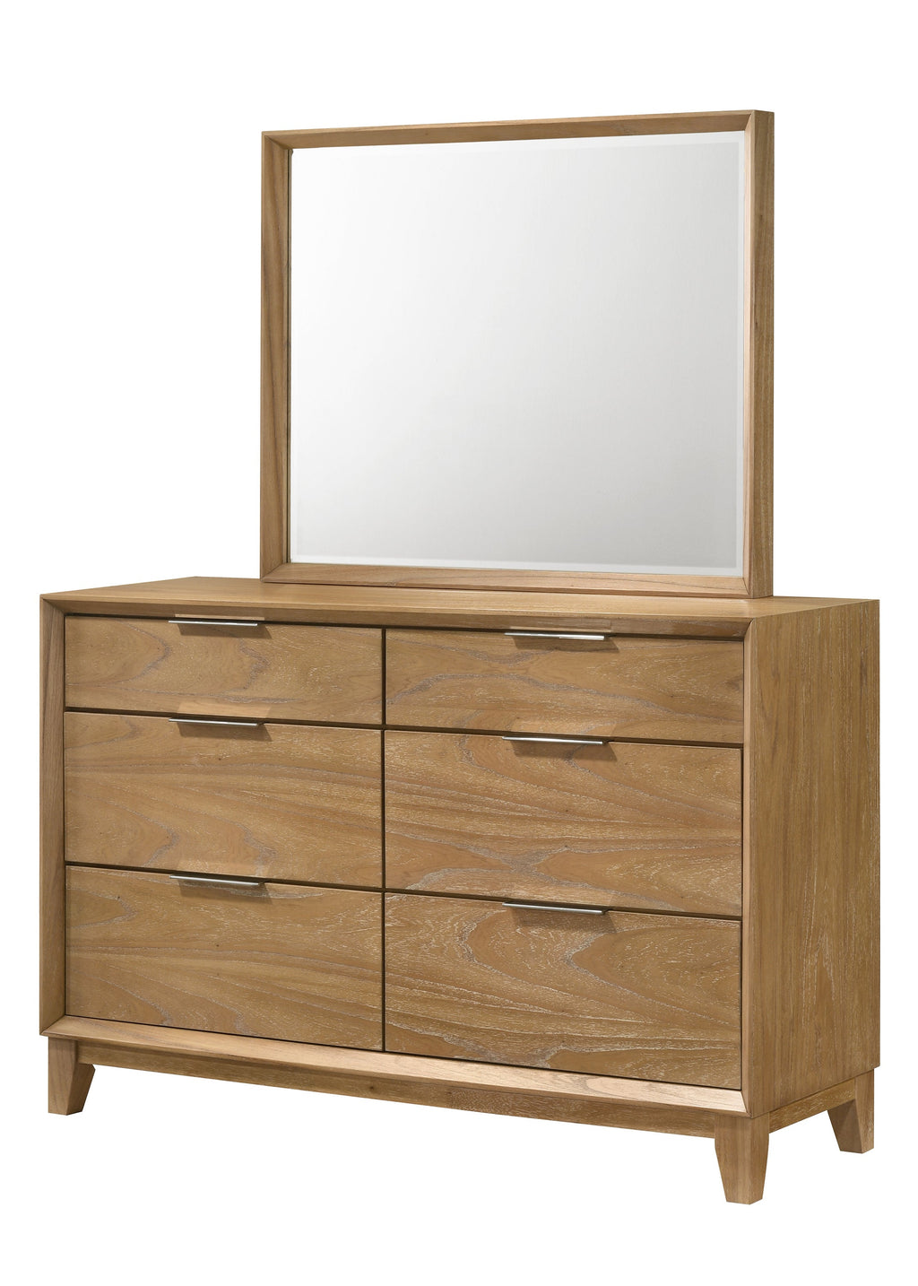 1pc Contemporary 6-Drawer Storage Dresser