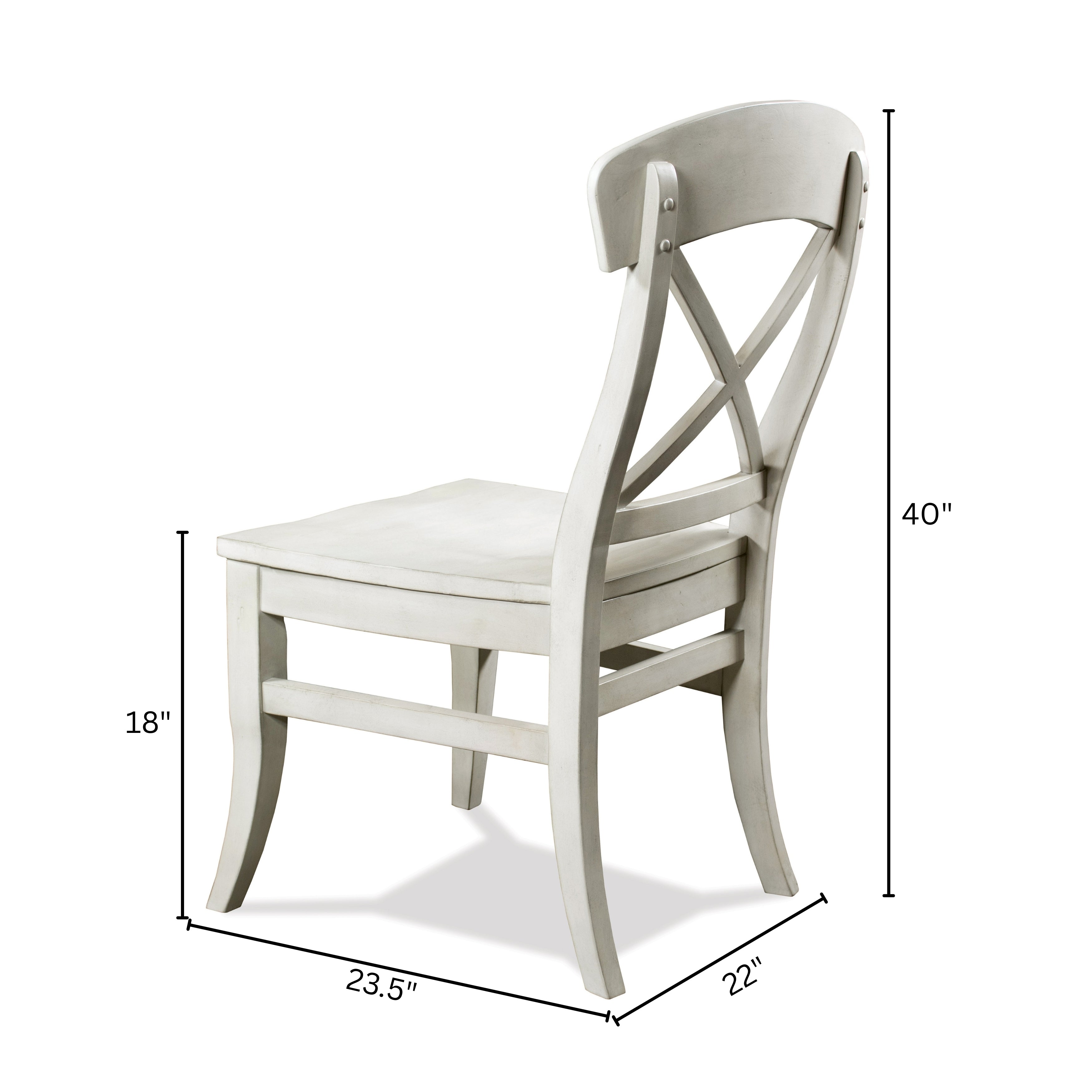 Harola Cross-back Dining Side Chairs in Set of 2, Smoky