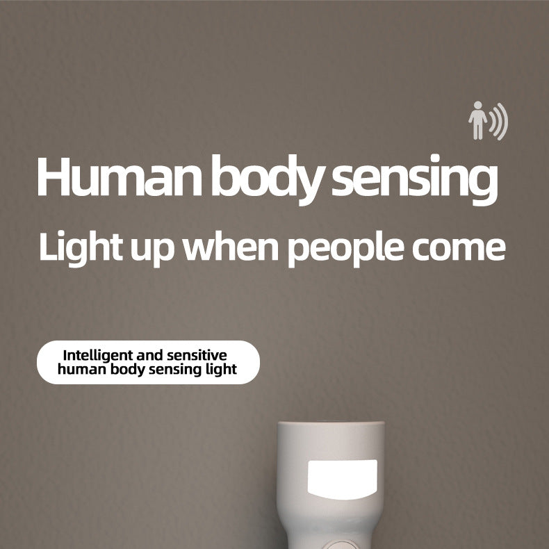 Rechargeable With Flashlight Induction Lamp People Walking Light