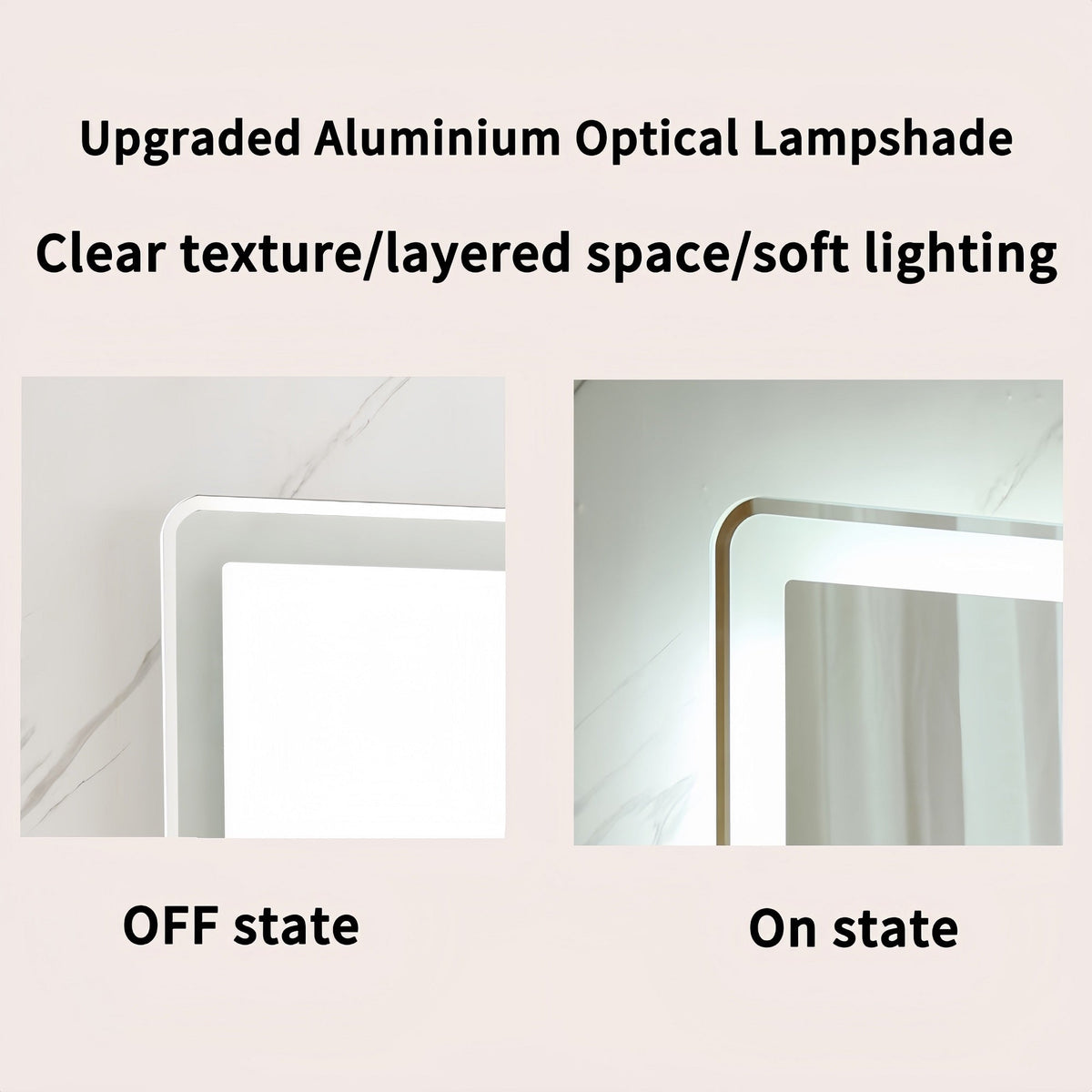40x32 Inch LED Bathroom Mirror with Front Lights