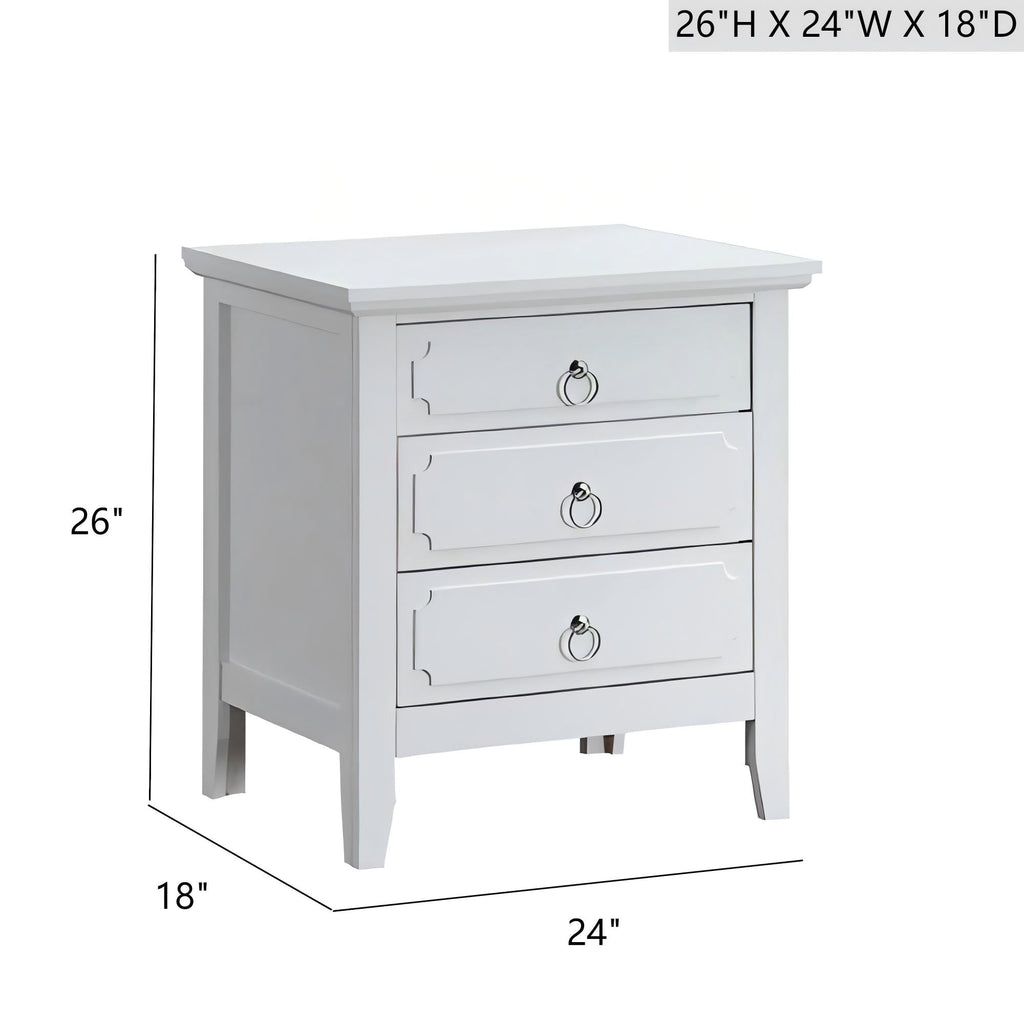 Hammond G0091-N 3 Drawer Nightstand