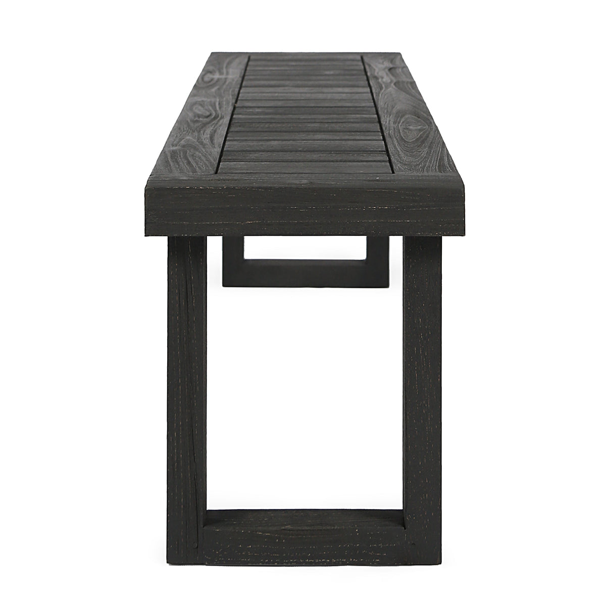 2-Piece Solid Acacia Wood Outdoor Dining Set, Sandblast Dark