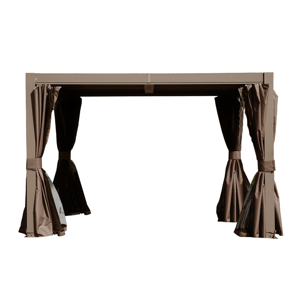 10x10 FT Outdoor Louvered Pergola with Adjustable Louvers