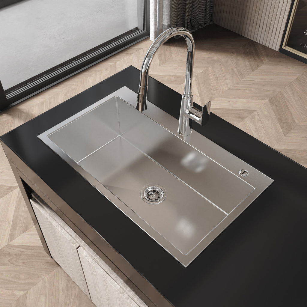 Stainless Steel Kitchen Sink - 32"x19" Single Bowl