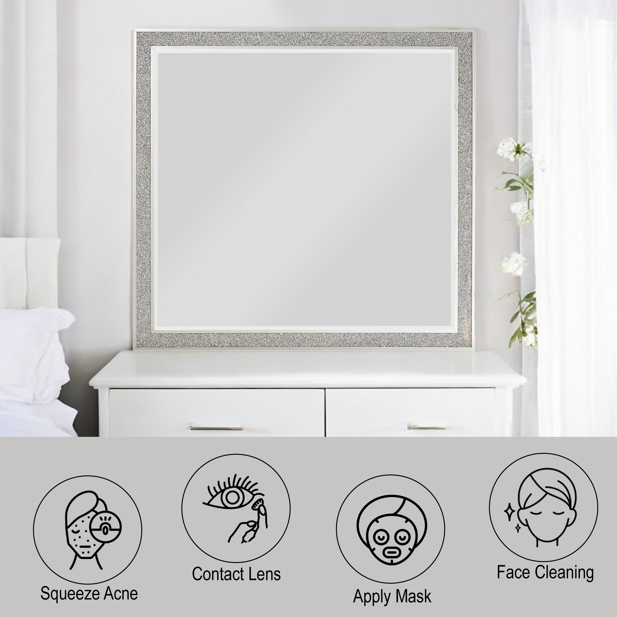 Sliverfluff Mirrored & Champagne Finish Mirror